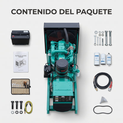 Industrial Diesel Generator — Contenido del Paquete - Vista Aerea | Generated by Modelize