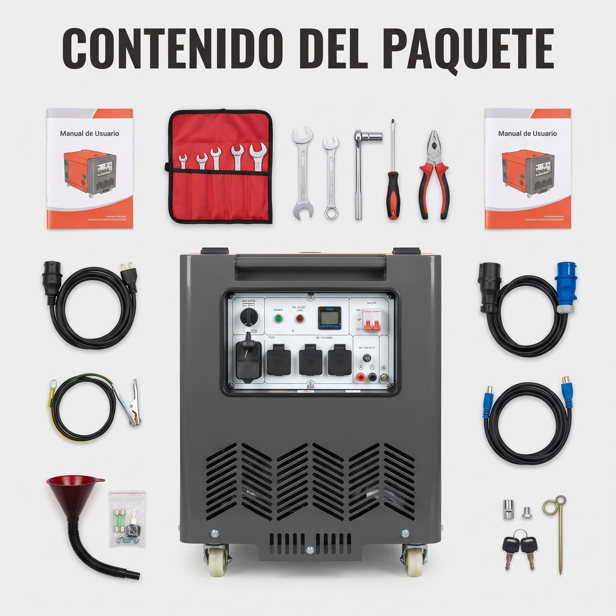 Industrial Diesel Generator — Contenido del Paquete - Vista Aerea | Generated by Modelize