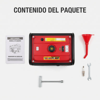 Portable Electric Generator — Contenido del Paquete - Vista Aerea | Generated by Modelize