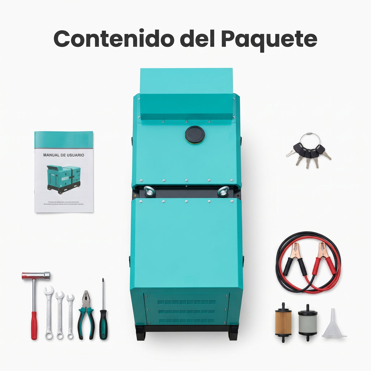 Industrial Diesel Generator — Contenido del Paquete - Vista Aerea | Generated by Modelize
