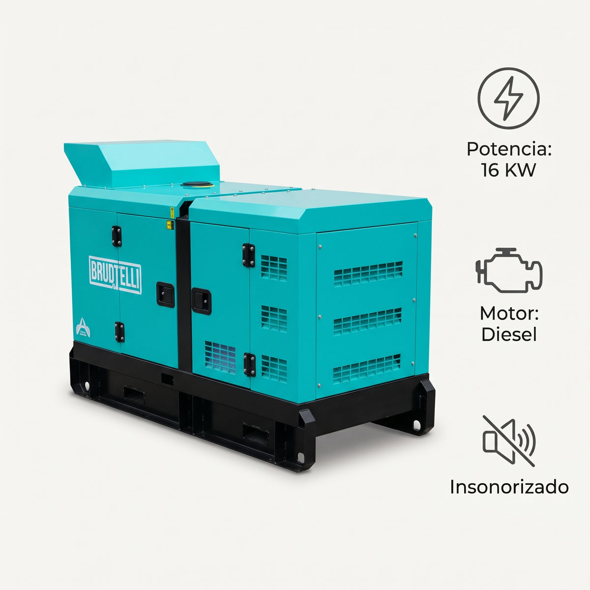 Industrial Diesel Generator — Infografia de Caracteristicas | Generated by Modelize
