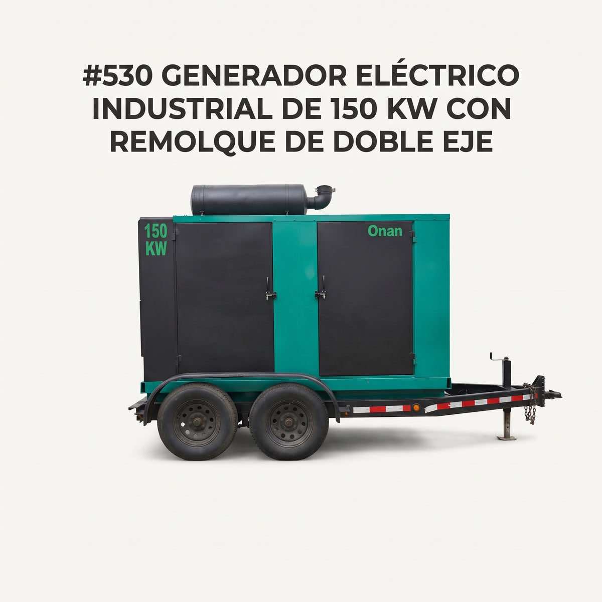 Industrial Electric Generator on Double Axle Trailer — Portada Principal - Estudio Blanco | Generated by Modelize