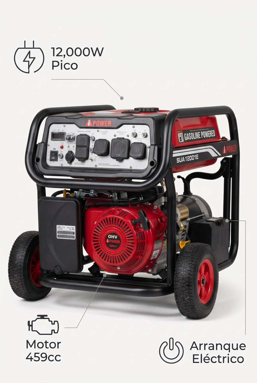 Portable Electric Generator — Infografia de Caracteristicas | Generated by Modelize