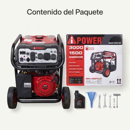 Portable Gas Generator — Contenido del Paquete - Vista Aerea | Generated by Modelize