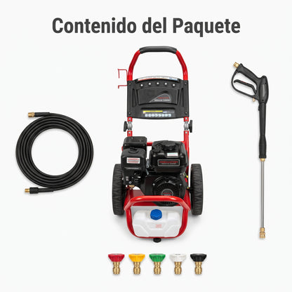 Gas Pressure Washer — Contenido del Paquete - Vista Aerea | Generated by Modelize