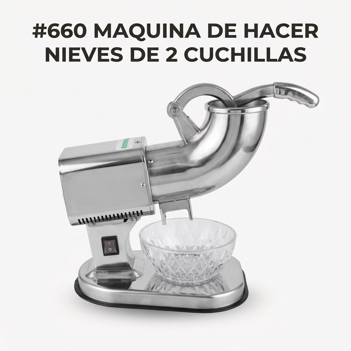 Electric Ice Shaver Machine — Portada Principal - Estudio Blanco | Generated by Modelize