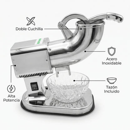 Ice Shaver Machine / Snow Cone Maker — Infografia de Caracteristicas | Generated by Modelize