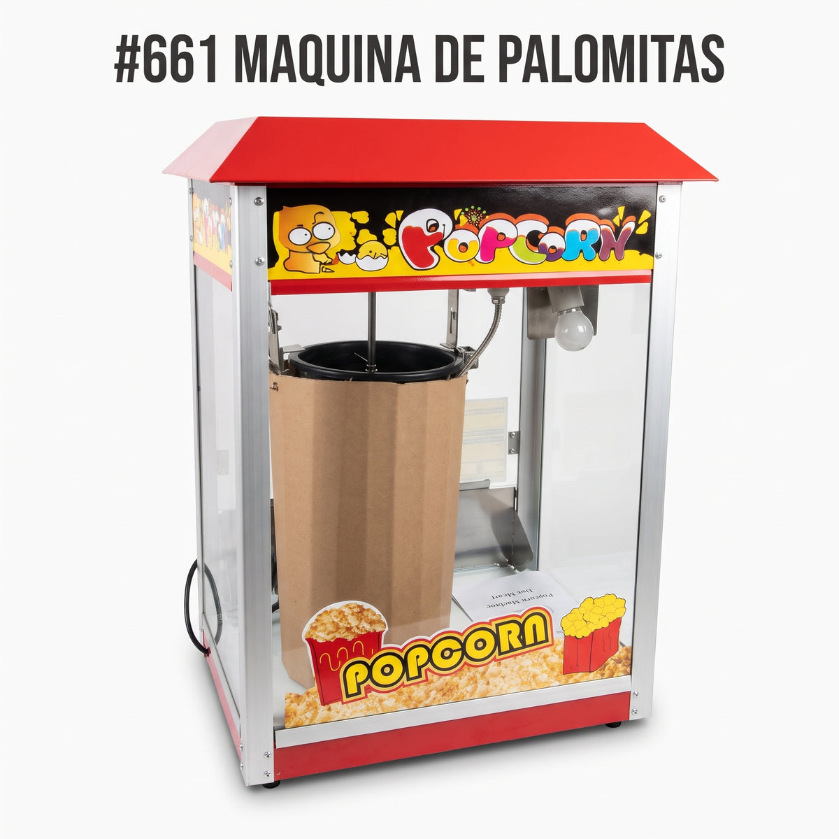 Popcorn Machine — Portada Principal - Estudio Blanco | Generated by Modelize