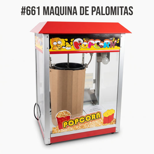 Popcorn Machine — Portada Principal - Estudio Blanco | Generated by Modelize