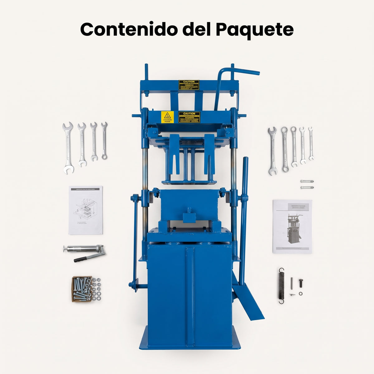 Manual Block Making Machine — Contenido del Paquete - Vista Aerea | Generated by Modelize