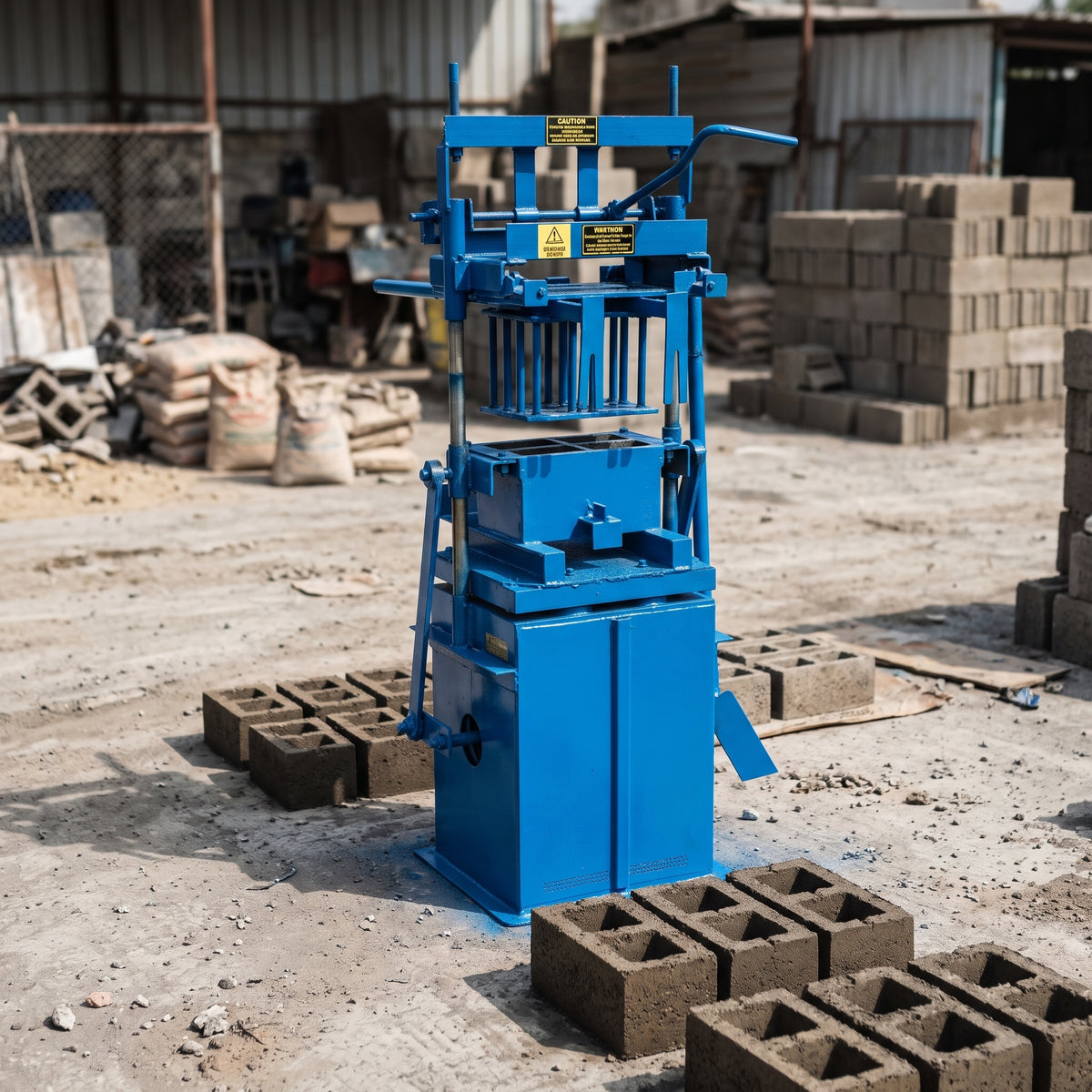 Stationary Concrete Block Machine — Estilo de Vida - Producto en Uso | Generated by Modelize