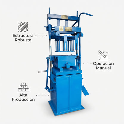 Manual Concrete Block Machine — Infografia de Caracteristicas | Generated by Modelize