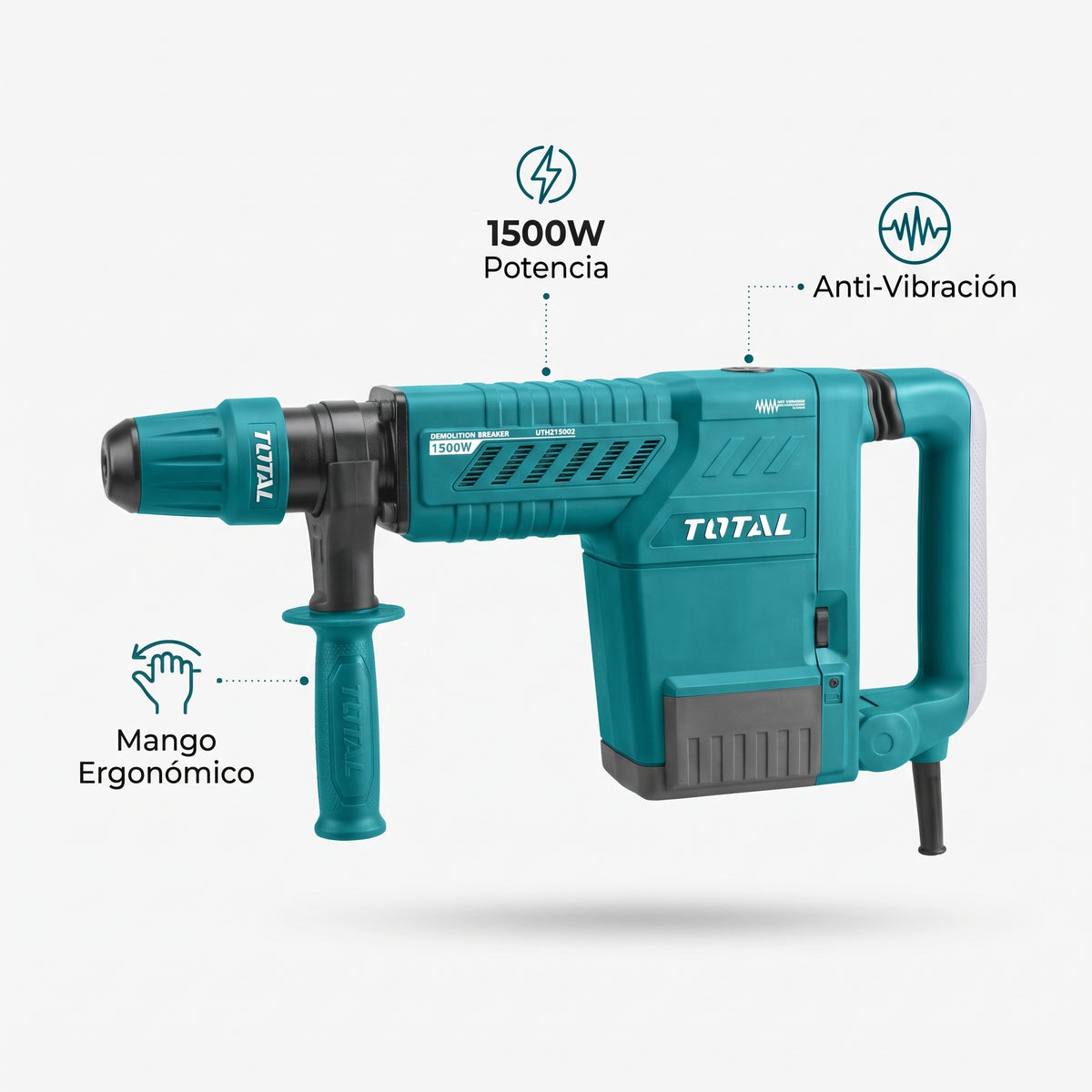 Demolition Hammer — Infografia de Caracteristicas | Generated by Modelize
