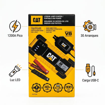 Portable Jump Starter and Power Bank — Infografia de Caracteristicas | Generated by Modelize