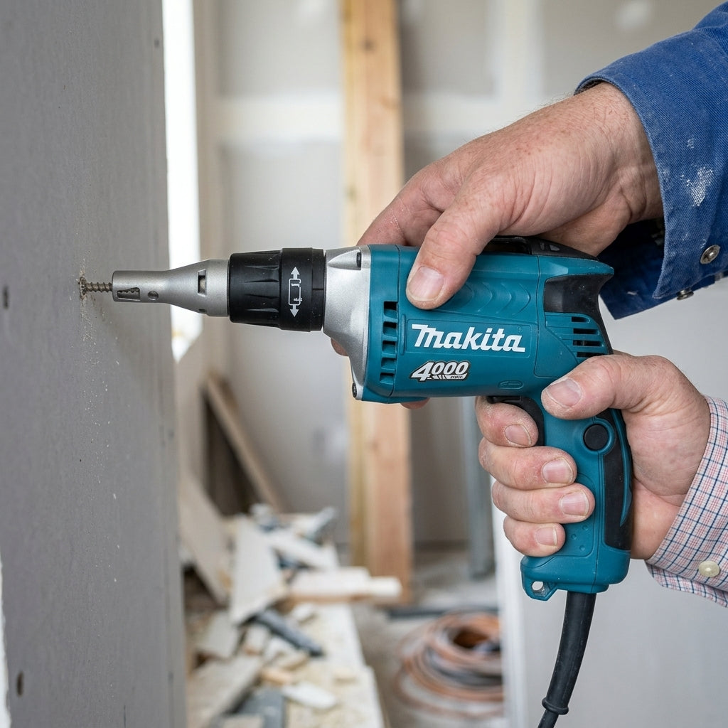 Drywall Screwdriver — Estilo de Vida - Producto en Uso | Generated by Modelize