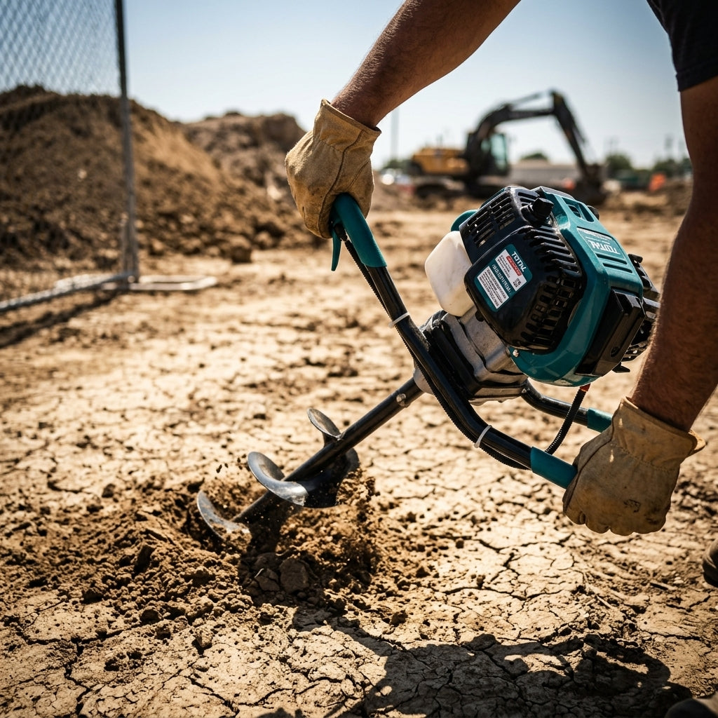 Gasoline-powered earth auger — Estilo de Vida - Producto en Uso | Generated by Modelize
