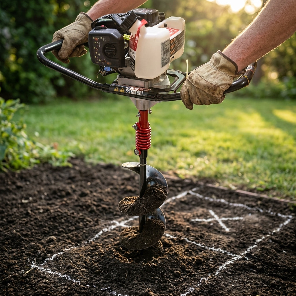 Gas-powered earth auger — Estilo de Vida - Producto en Uso | Generated by Modelize