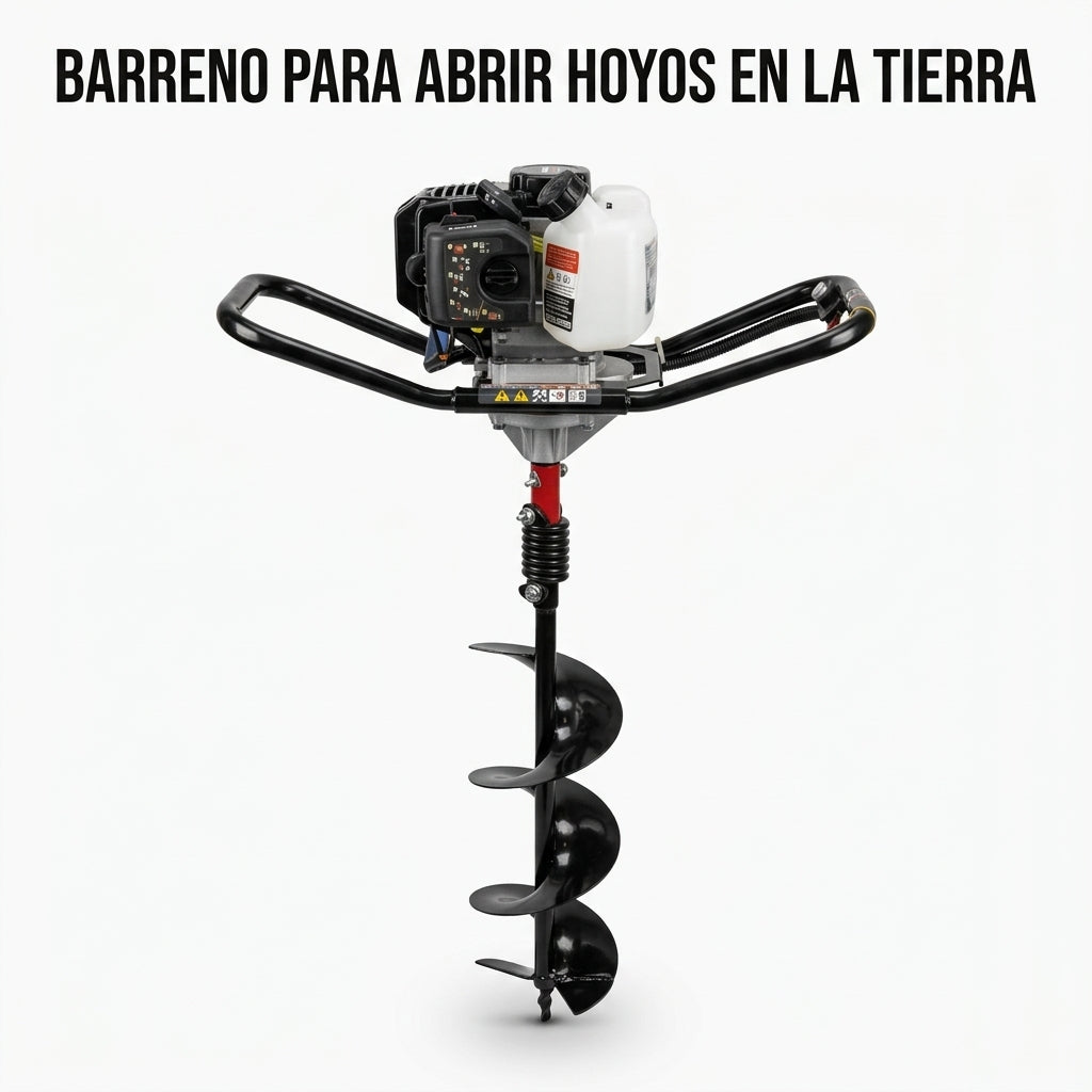Gas-powered earth auger — Portada Principal - Estudio Blanco | Generated by Modelize
