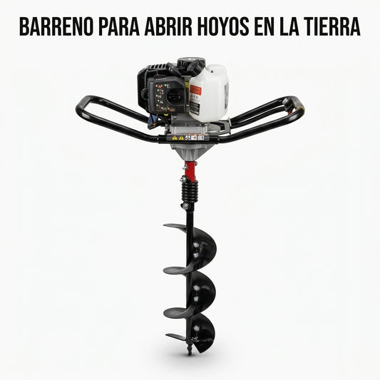 Gas-powered earth auger — Portada Principal - Estudio Blanco | Generated by Modelize