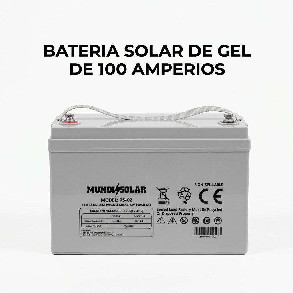 Solar Gel Battery — Portada Principal - Estudio Blanco | Generated by Modelize