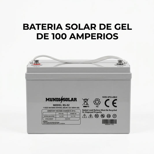 Solar Gel Battery — Portada Principal - Estudio Blanco | Generated by Modelize