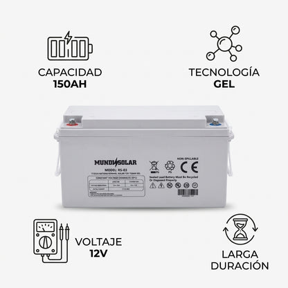 Solar Gel Battery — Infografia de Caracteristicas | Generated by Modelize