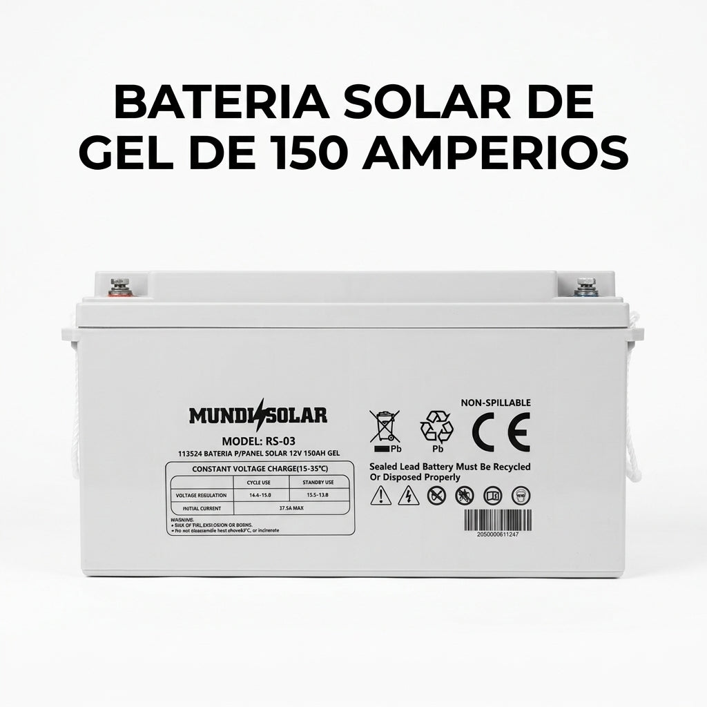 Solar Gel Battery — Portada Principal - Estudio Blanco | Generated by Modelize