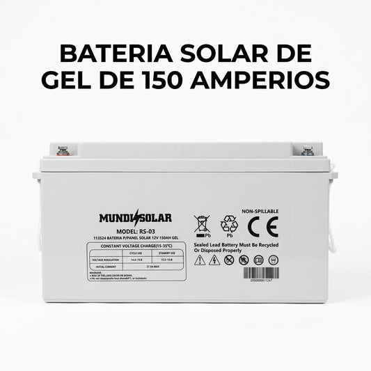 Solar Gel Battery — Portada Principal - Estudio Blanco | Generated by Modelize