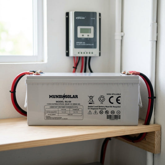 Deep Cycle Gel Solar Battery — Estilo de Vida - Producto en Uso | Generated by Modelize