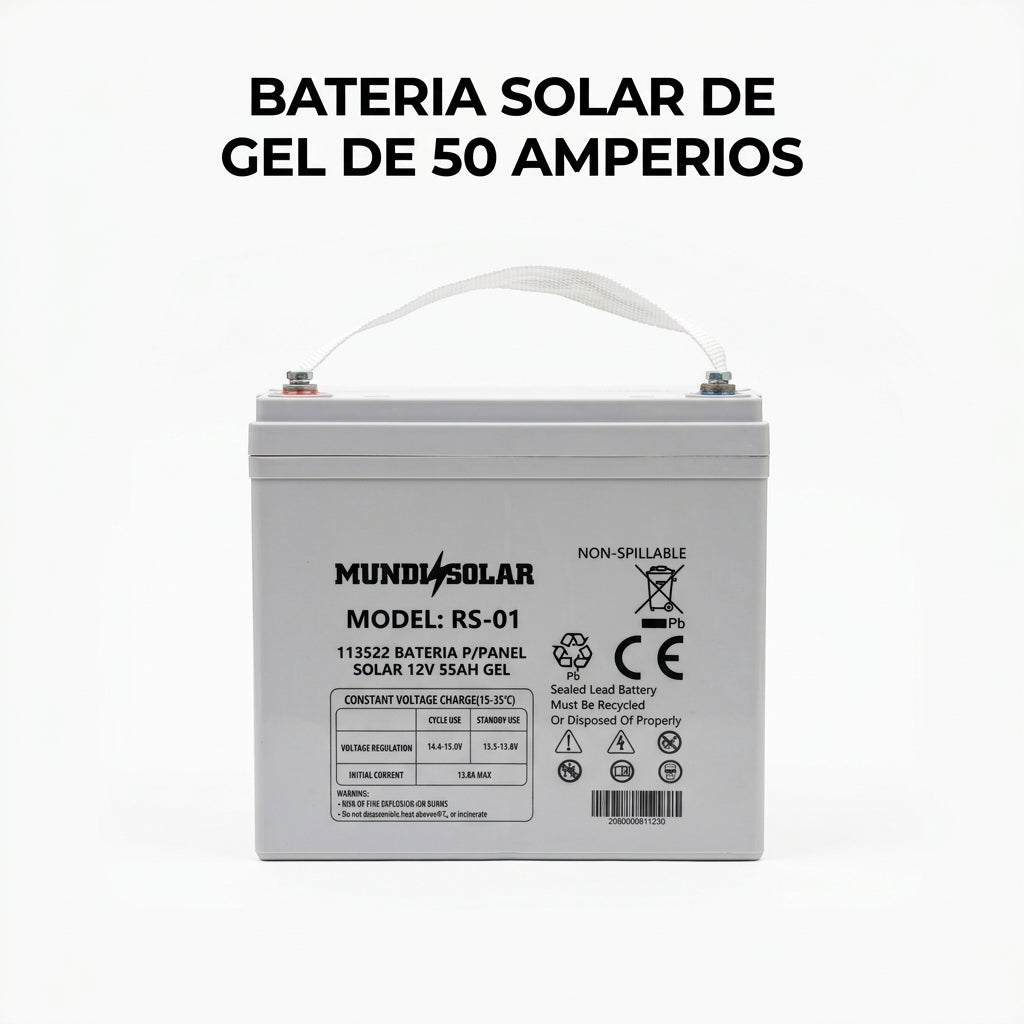 Solar Gel Battery — Portada Principal - Estudio Blanco | Generated by Modelize