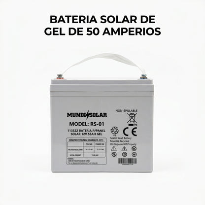 Solar Gel Battery — Portada Principal - Estudio Blanco | Generated by Modelize