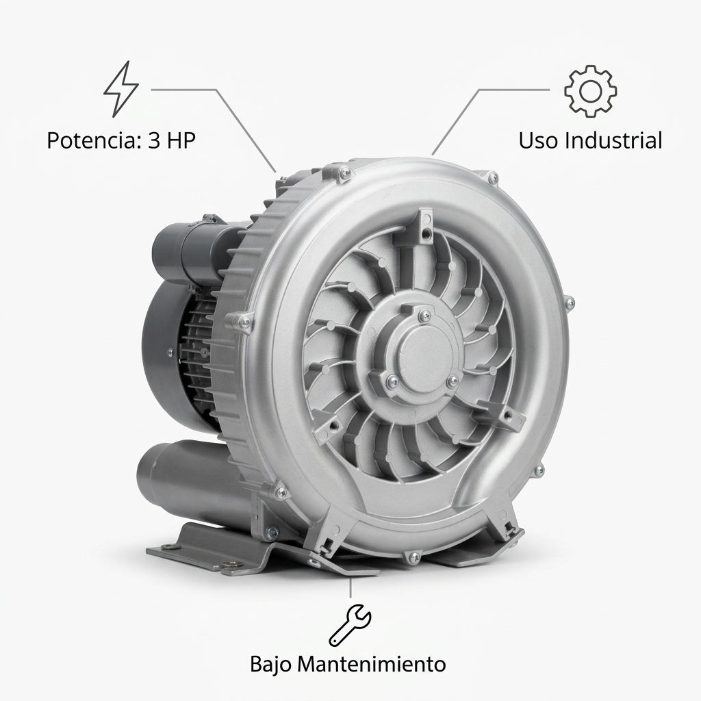 Regenerative Blower — Infografia de Caracteristicas | Generated by Modelize