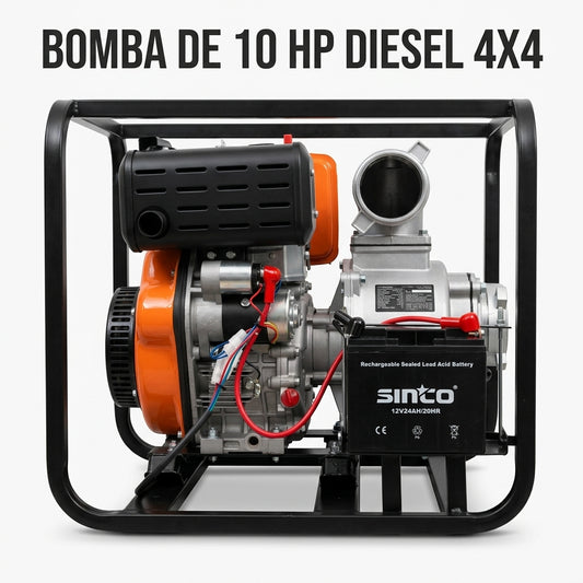 Industrial diesel water pump — Portada Principal - Estudio Blanco | Generated by Modelize