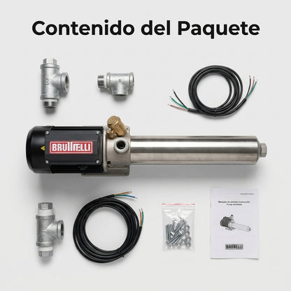 High-pressure cannon water pump — Contenido del Paquete - Vista Aerea | Generated by Modelize