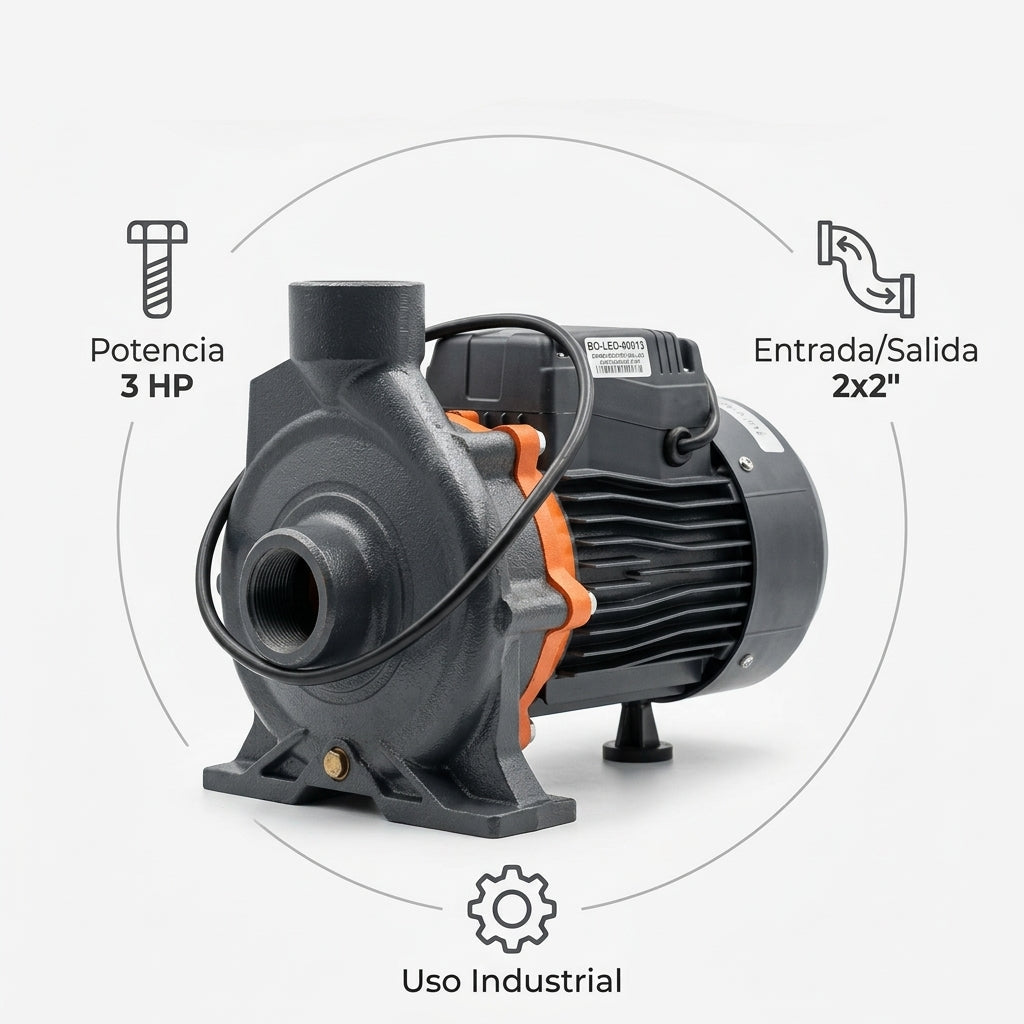 Centrifugal water pump — Infografia de Caracteristicas | Generated by Modelize
