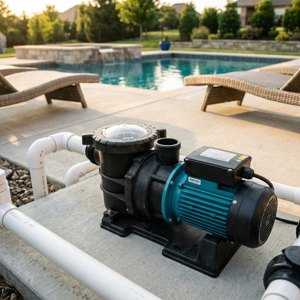 Swimming pool water pump — Estilo de Vida - Producto en Uso | Generated by Modelize