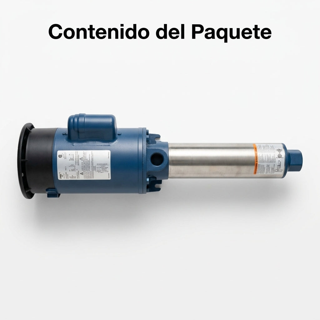 Industrial Multistage Water Pump — Contenido del Paquete - Vista Aerea | Generated by Modelize
