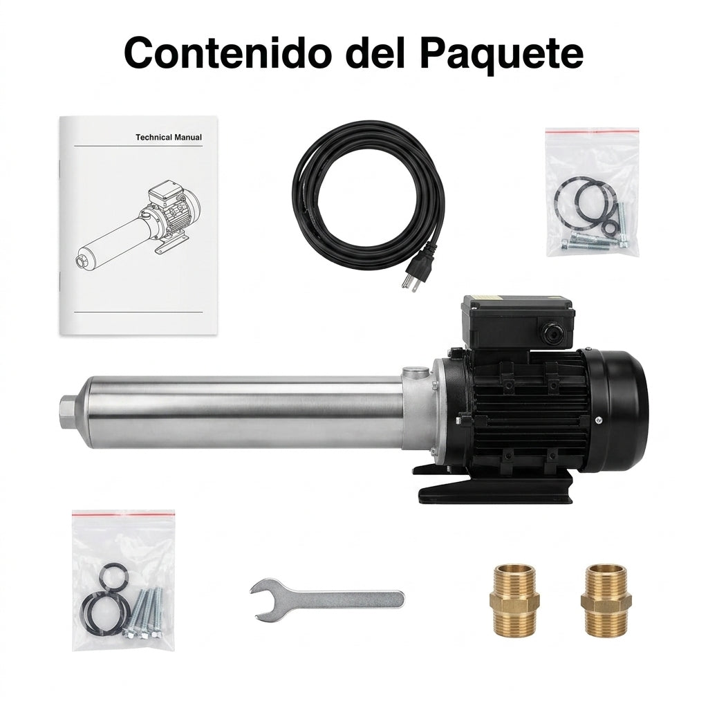 Multistage cannon pump — Contenido del Paquete - Vista Aerea | Generated by Modelize