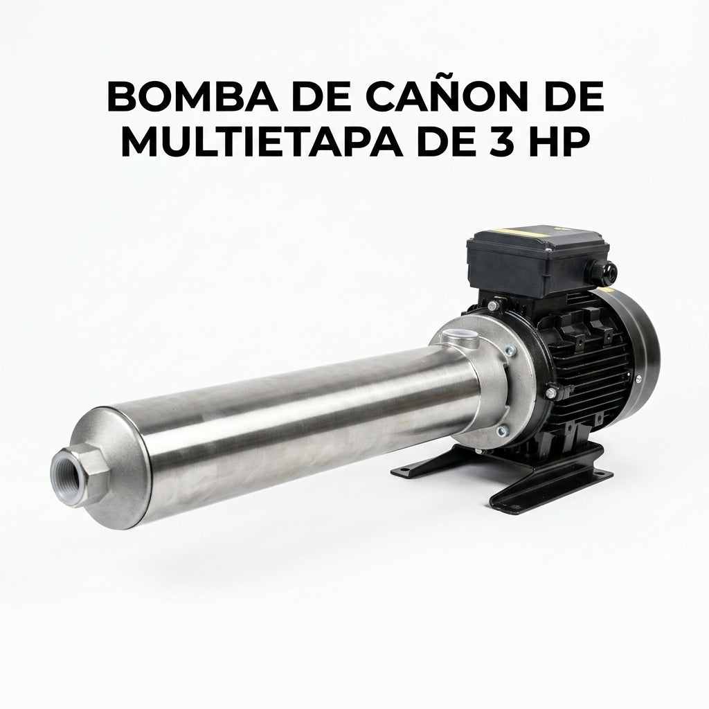 Multistage industrial cannon pump — Portada Principal - Estudio Blanco | Generated by Modelize