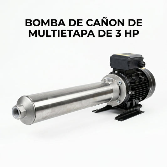 Multistage industrial cannon pump — Portada Principal - Estudio Blanco | Generated by Modelize