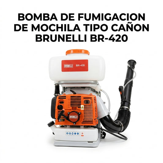 Backpack mist blower / fumigation pump — Portada Principal - Estudio Blanco | Generated by Modelize