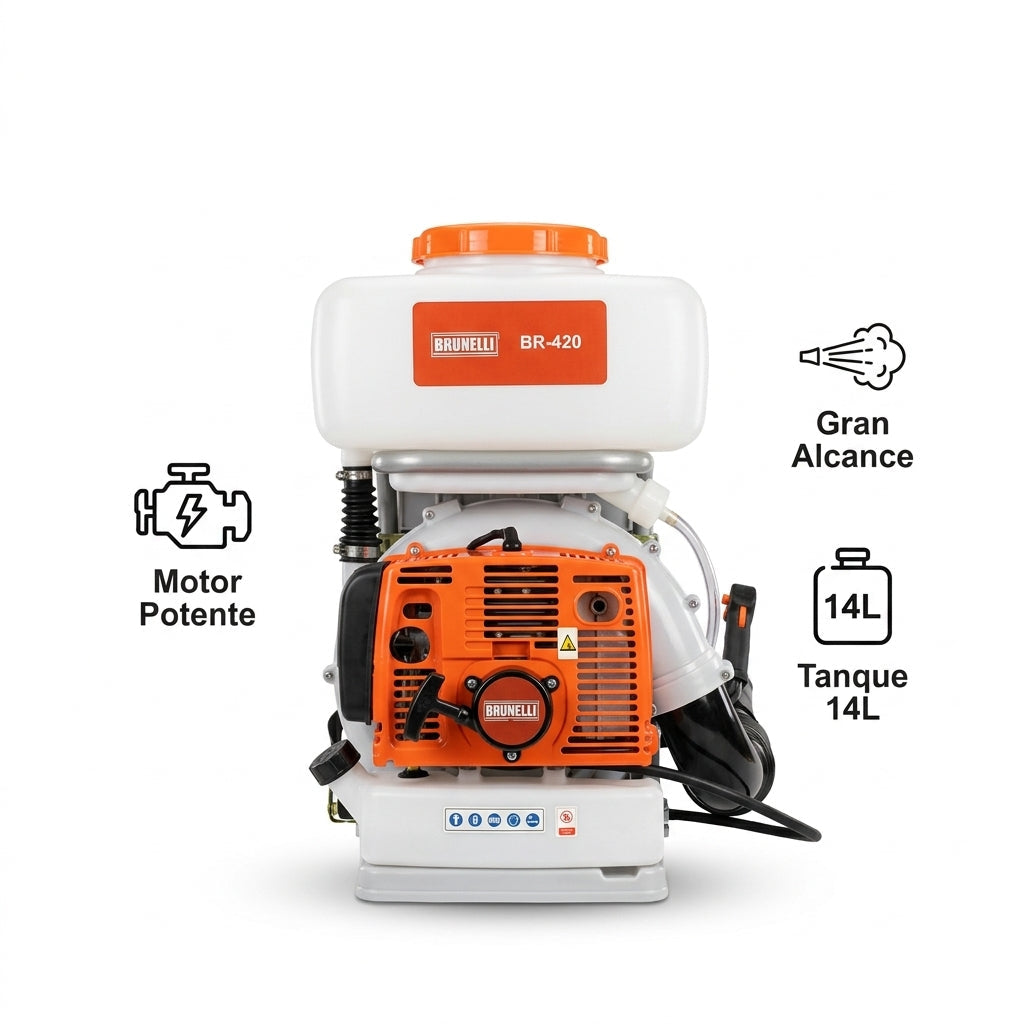 Backpack Mist Blower / Sprayer — Infografia de Caracteristicas | Generated by Modelize