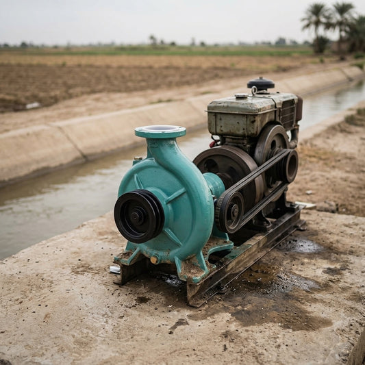 Industrial centrifugal water pump head — Estilo de Vida - Producto en Uso | Generated by Modelize