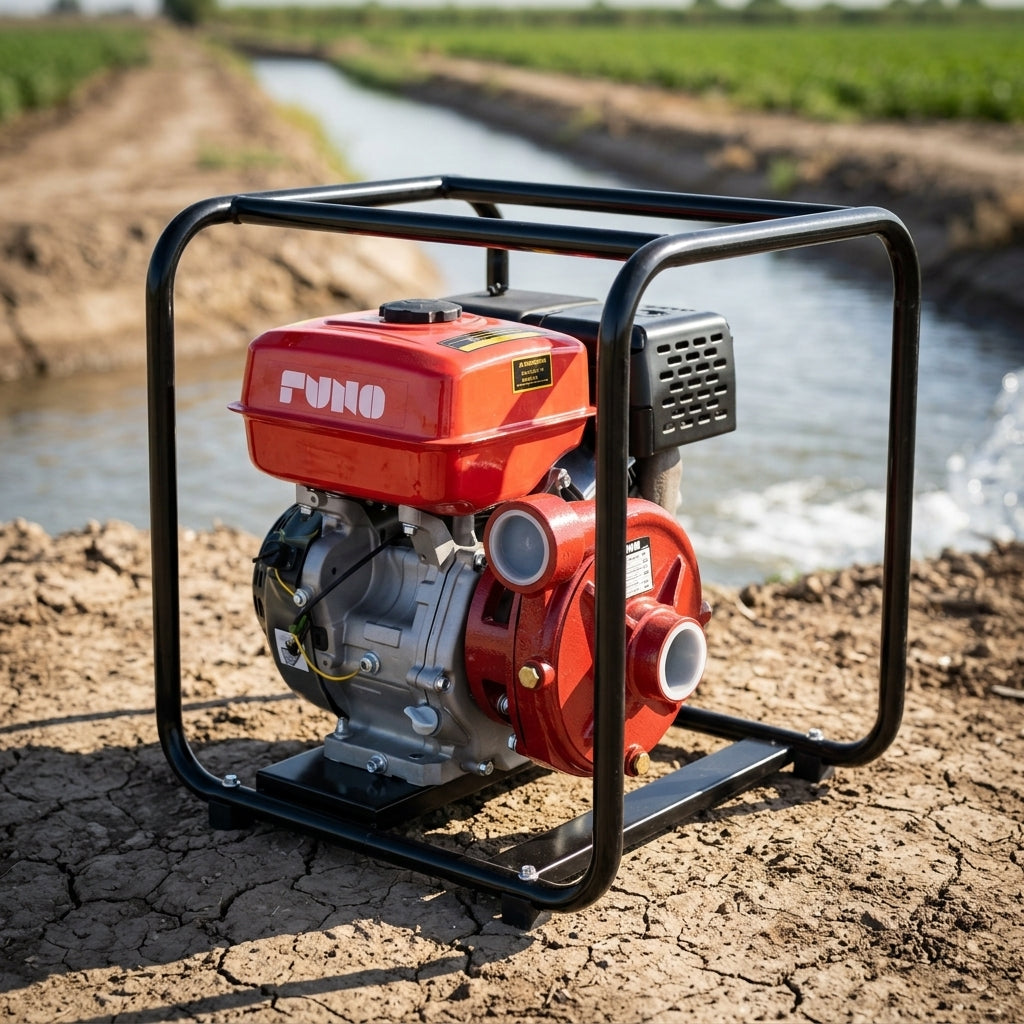 Gas-powered high-pressure water pump — Estilo de Vida - Producto en Uso | Generated by Modelize