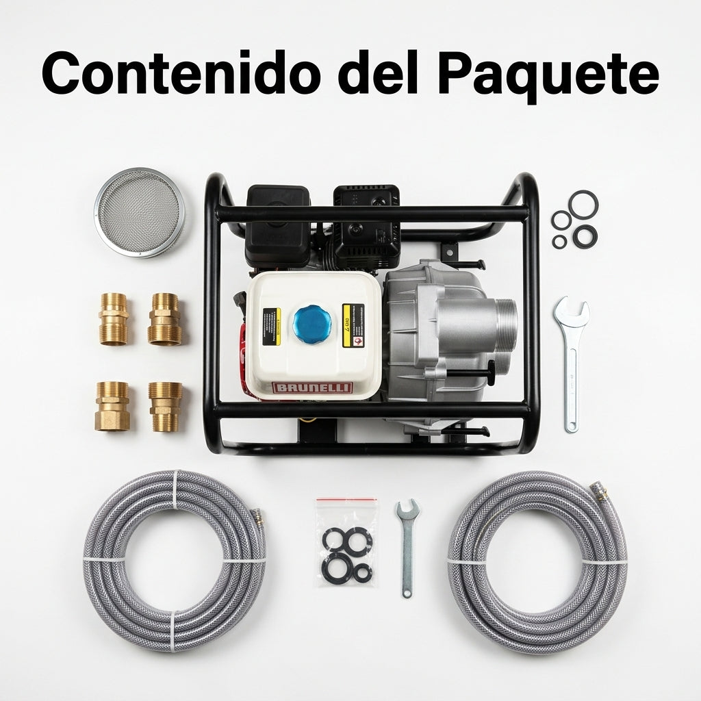 Industrial sludge and solids trash pump — Contenido del Paquete - Vista Aerea | Generated by Modelize