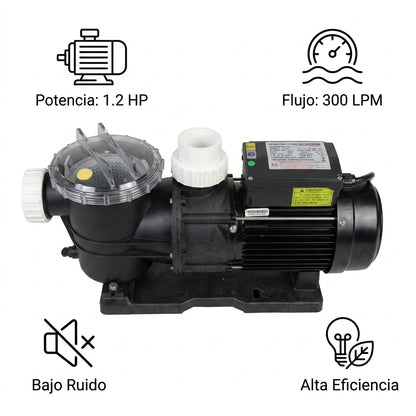 Pool pump — Infografia de Caracteristicas | Generated by Modelize