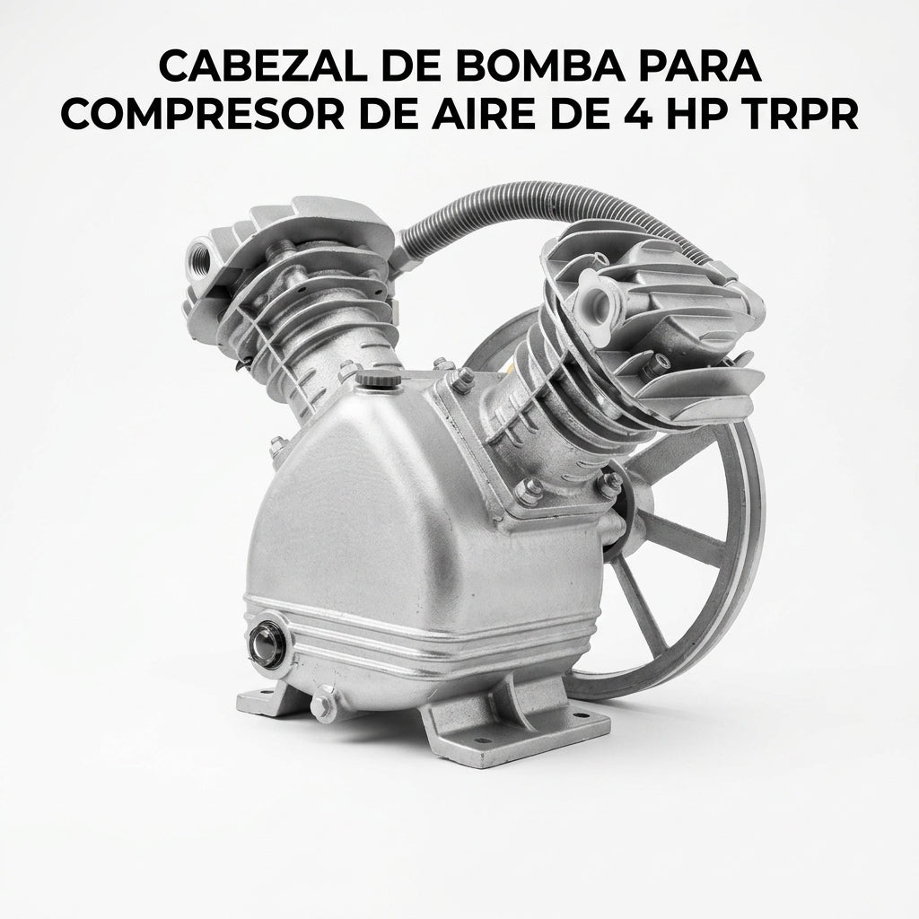 Air compressor pump head — Portada Principal - Estudio Blanco | Generated by Modelize