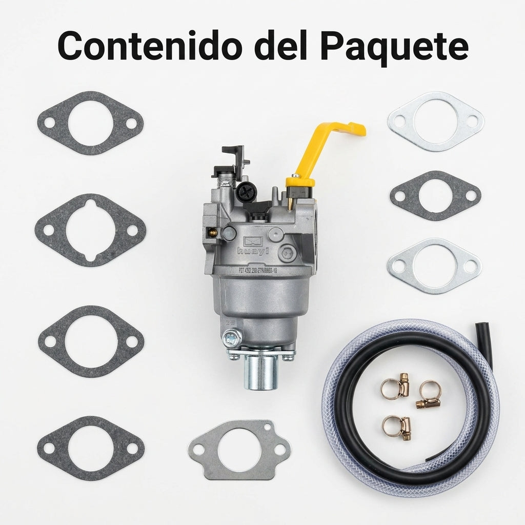 Carburetor for gasoline generator — Contenido del Paquete - Vista Aerea | Generated by Modelize