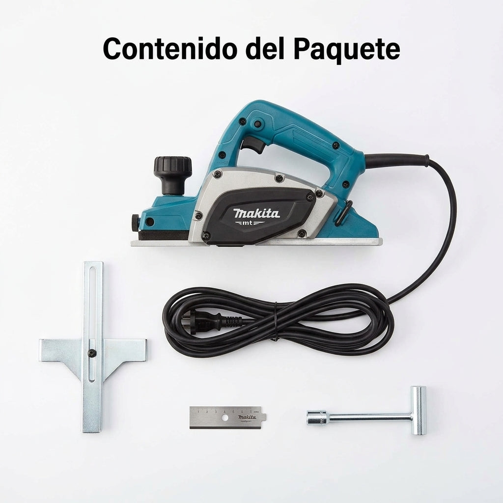 Electric hand planer — Contenido del Paquete - Vista Aerea | Generated by Modelize