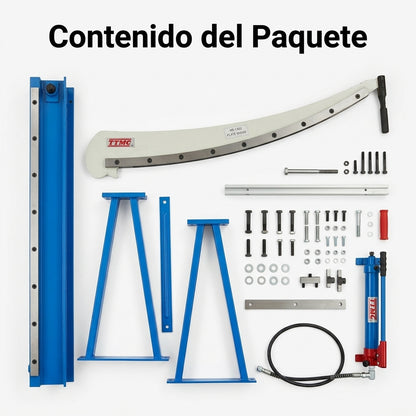 Manual Guillotine Plate Shear — Contenido del Paquete - Vista Aerea | Generated by Modelize